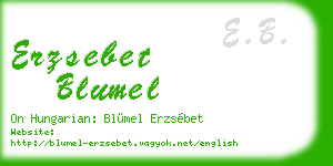 erzsebet blumel business card