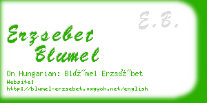 erzsebet blumel business card